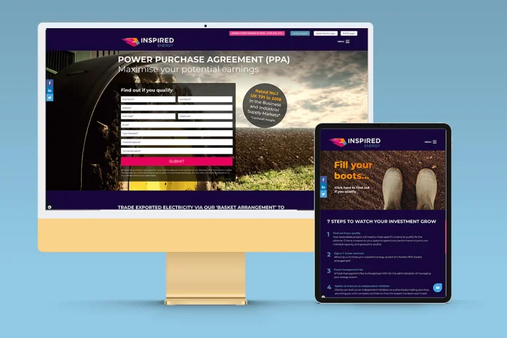 Inspired Energy Landing Pages & Mailer